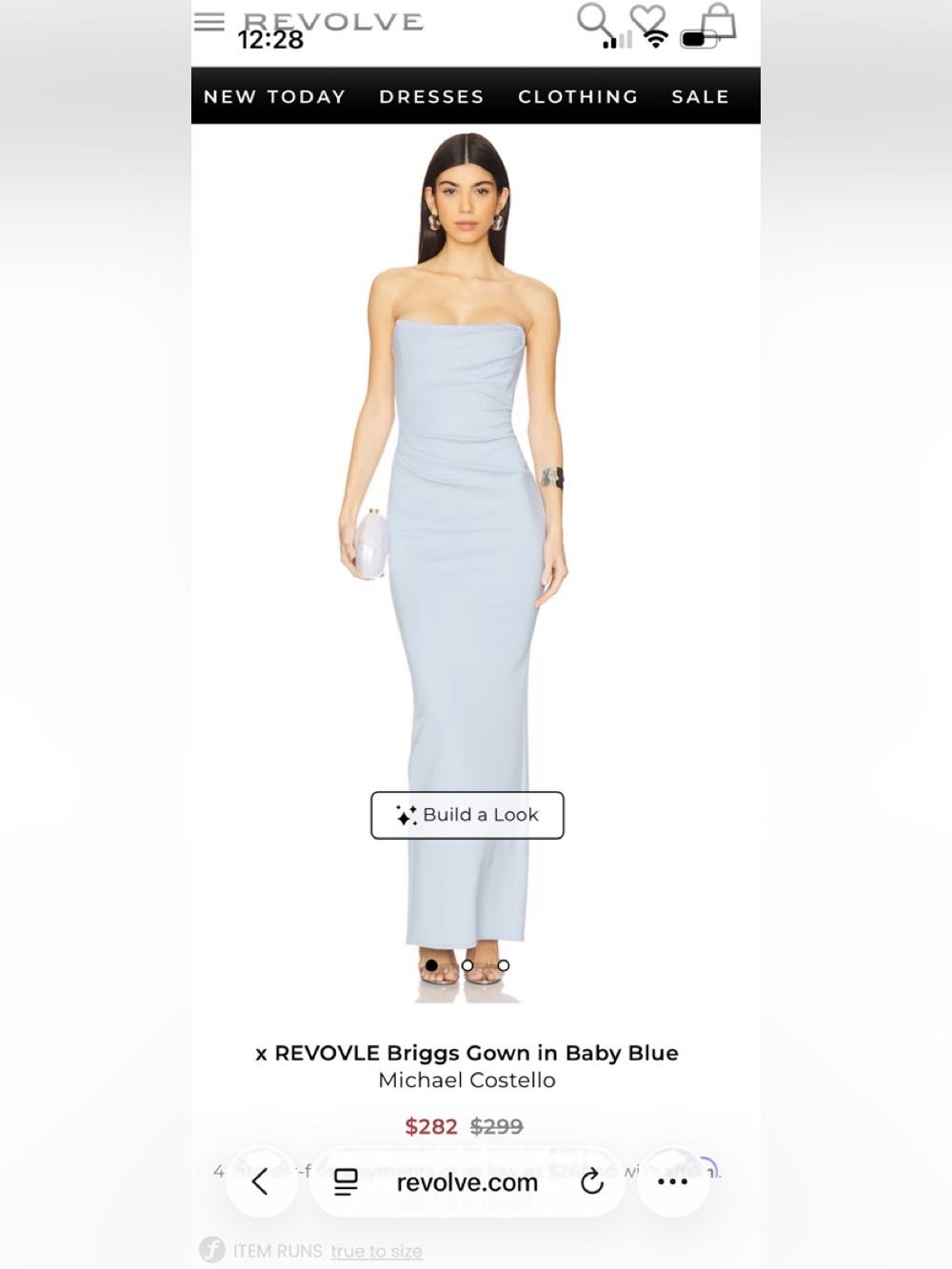Revolve Michael Costello Gown NWT medium